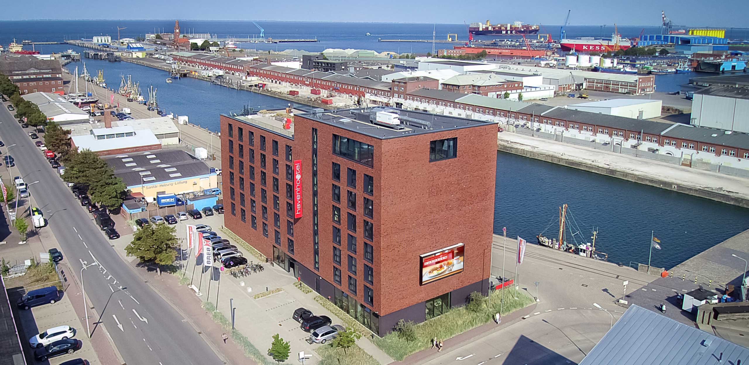 havenhostel Cuxhaven aerial view