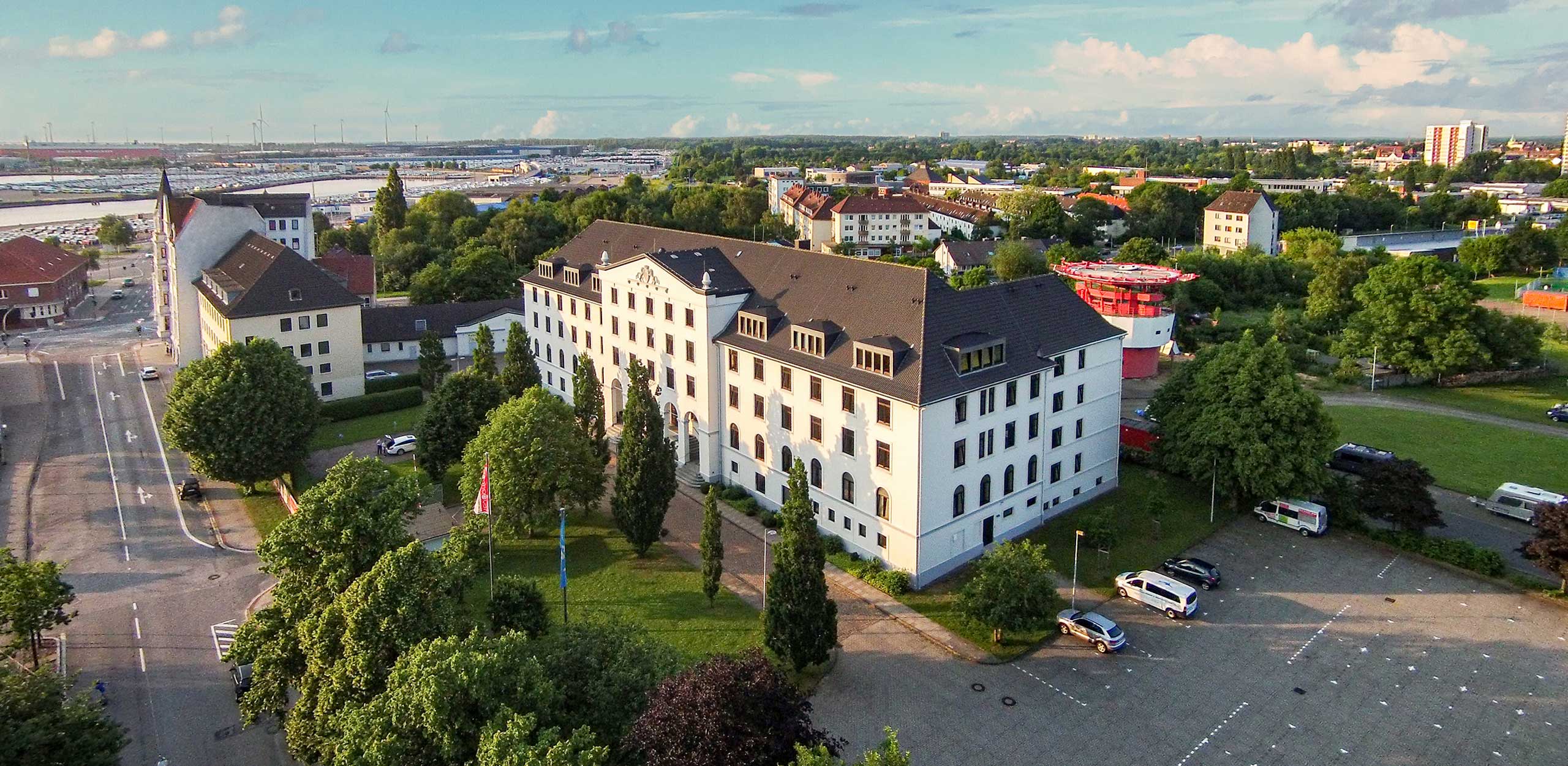 Aerial view havenhostel Bremerhaven