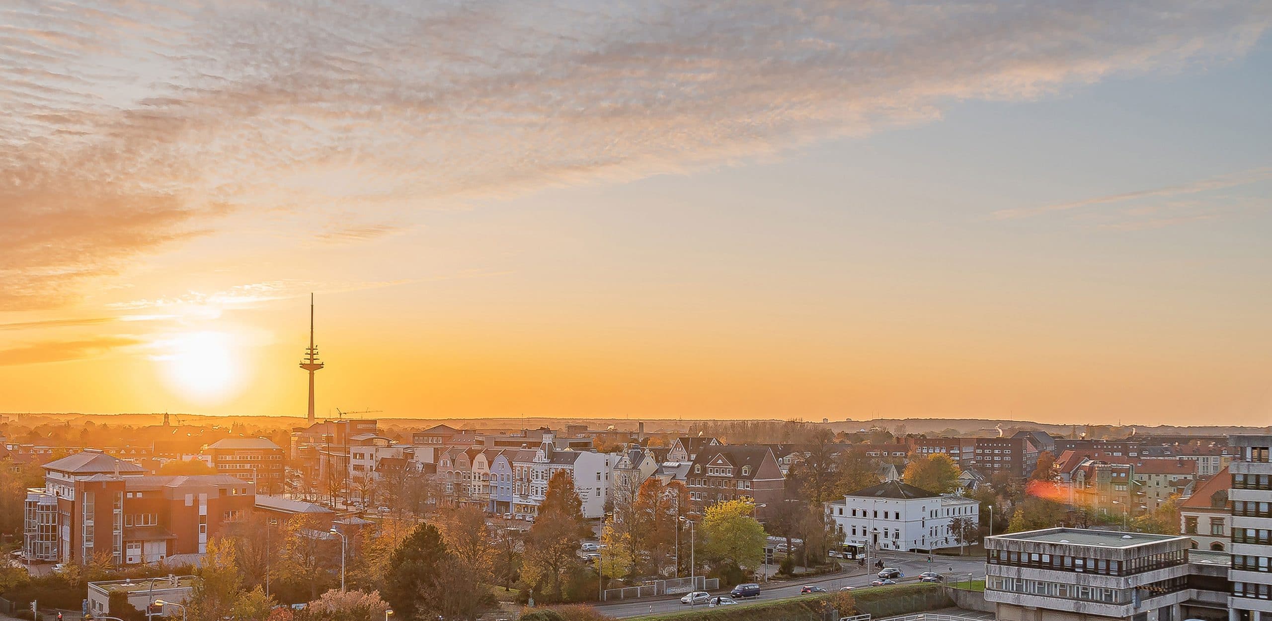 Sun Deck View over Cuxhaven Radar Tower Sunrise