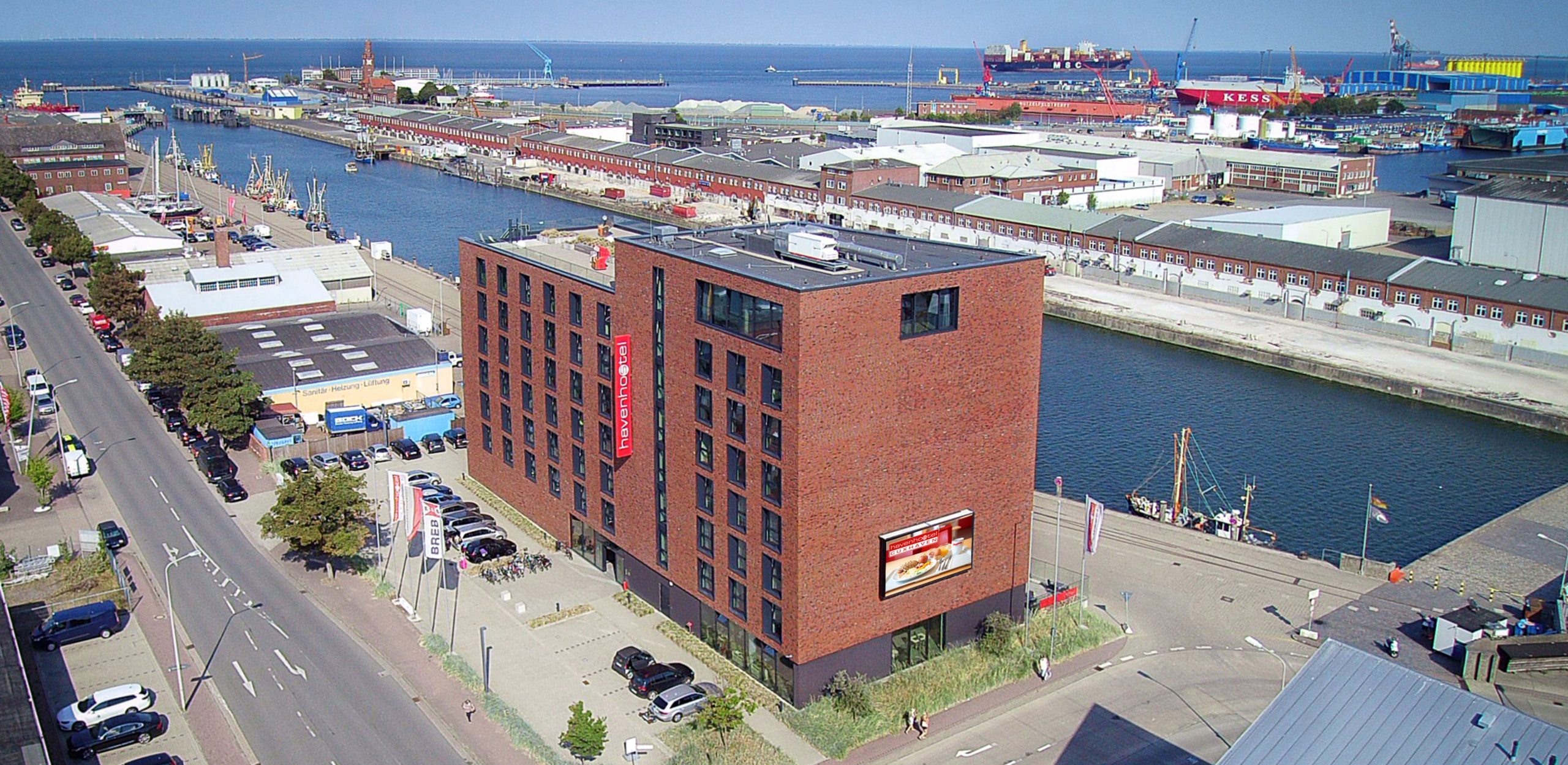 havenhostel Cuxhaven aerial view